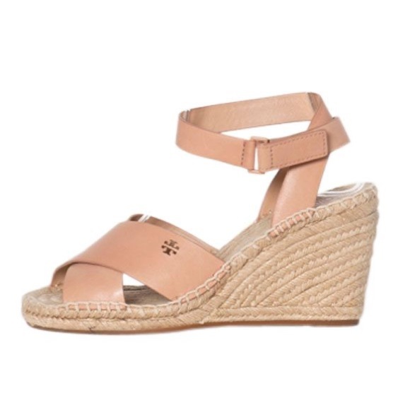 Tory Burch Shoes - NWOT Tory Burch Bima Espadrille Wedge Sandals Nude Beige 7.5